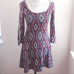 NWOT "Lucy in the Sky" patterned knit dress